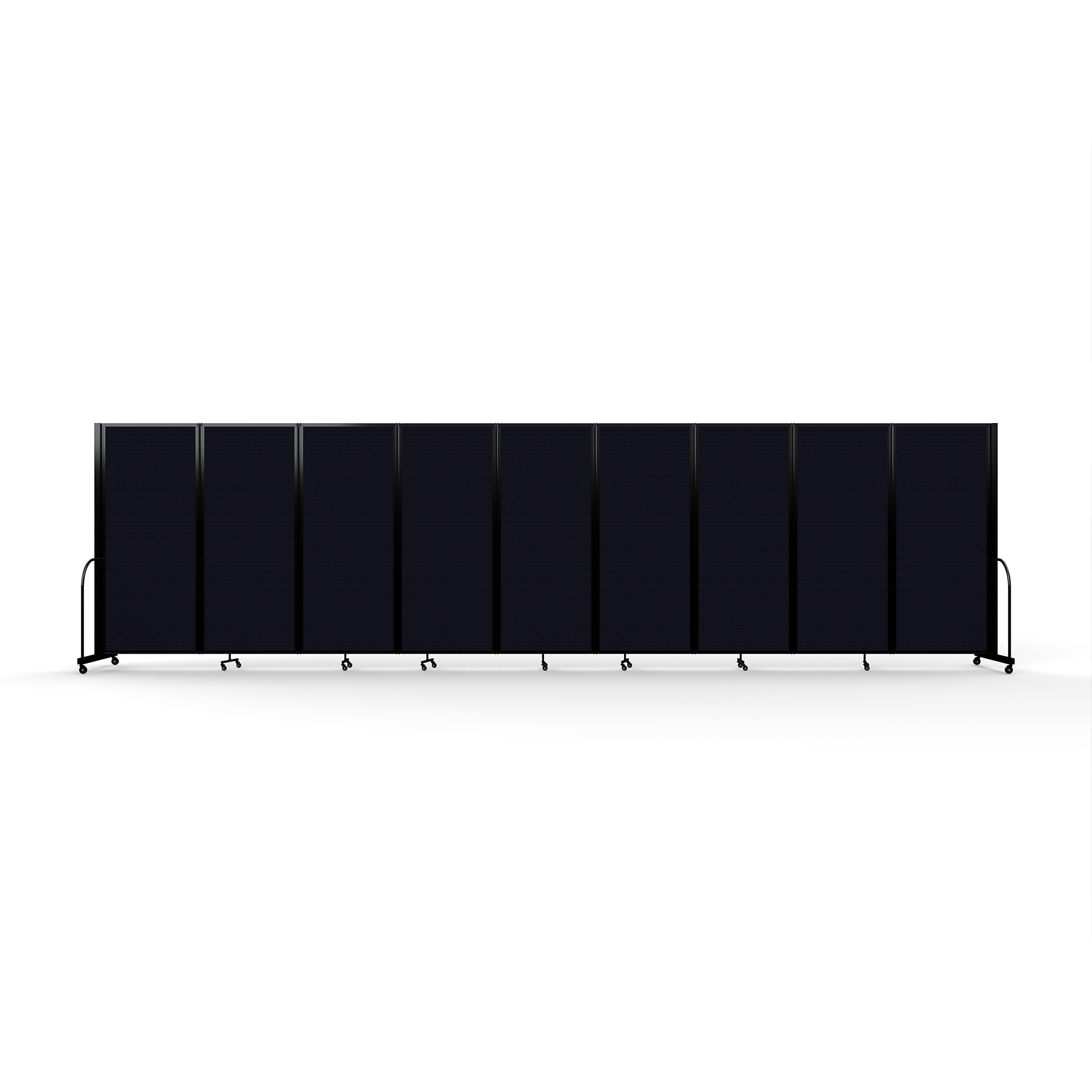 Screenflex Full Motion Divider — 6ft. 10in. x 25ft. 1in., Black Frame, Black, Model# FSH-6109-B-DX